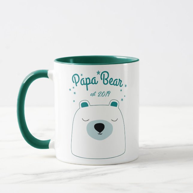 Caneca Personalizada do Papai Urso Presente para N (Esquerda)