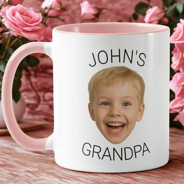 Caneca Personalizada do Vovô com Foto do Bebê (Criador carregado)