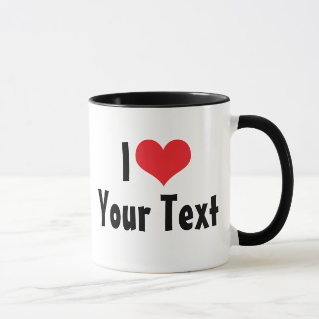 Caneca Personalizada Eu Amo (2 Lados) (Direita)
