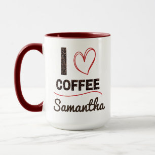 Caneca Personalizada Eu Amo Café Presente para Ela