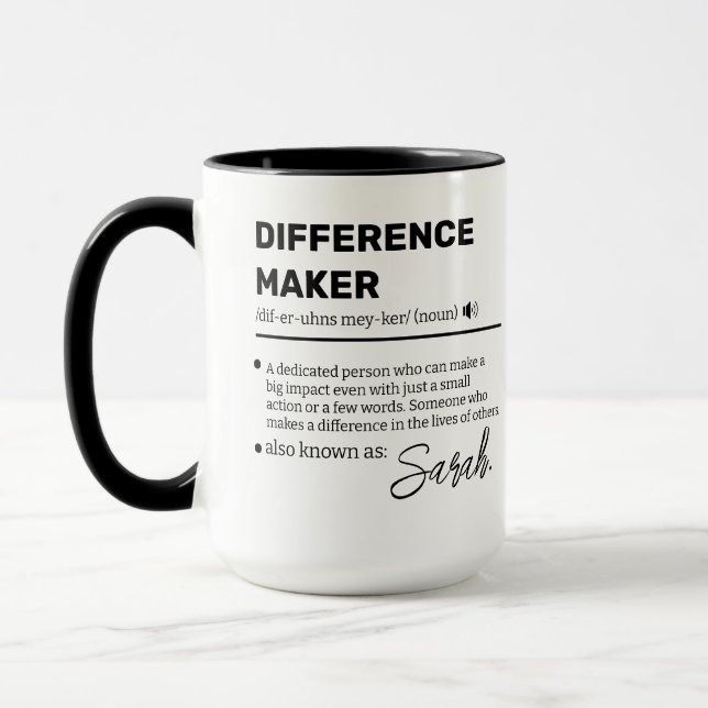 Caneca Personalizada Fazedor de Diferença, Aprecia (Esquerda)