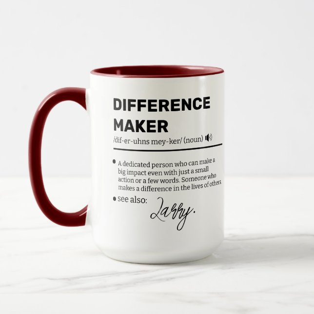 Caneca Personalizada Fazedor de Diferença, Present (Esquerda)