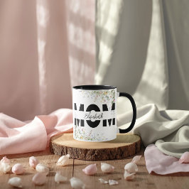 Caneca Personalizada Floral Elegante MÃE
