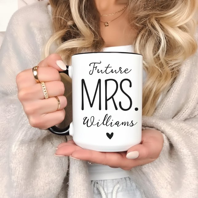 Caneca Personalizada Futuro Sr e Sra, Presente de  (Future Husband and Wife Coffee Cup | Gift for Newly Engaged, Bride to Be, Future Wife, Wifey & Hubby)