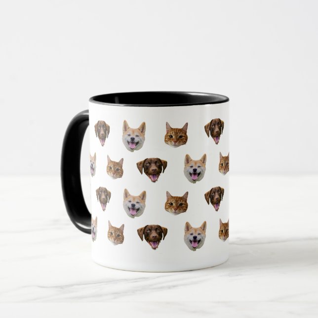 Caneca Personalizada, Gato De Cão, Presente Mãe (Frente Esquerda)