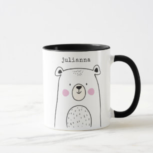 Caneca Personalizada Gira de Desenho do Urso Whimsical