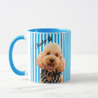 Caneca Personalizada Listrada para Pet com Foto e