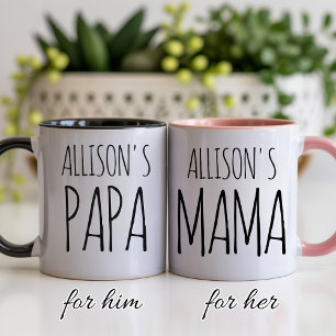 Caneca Personalizada Mamãe e Papai para Mamães e P