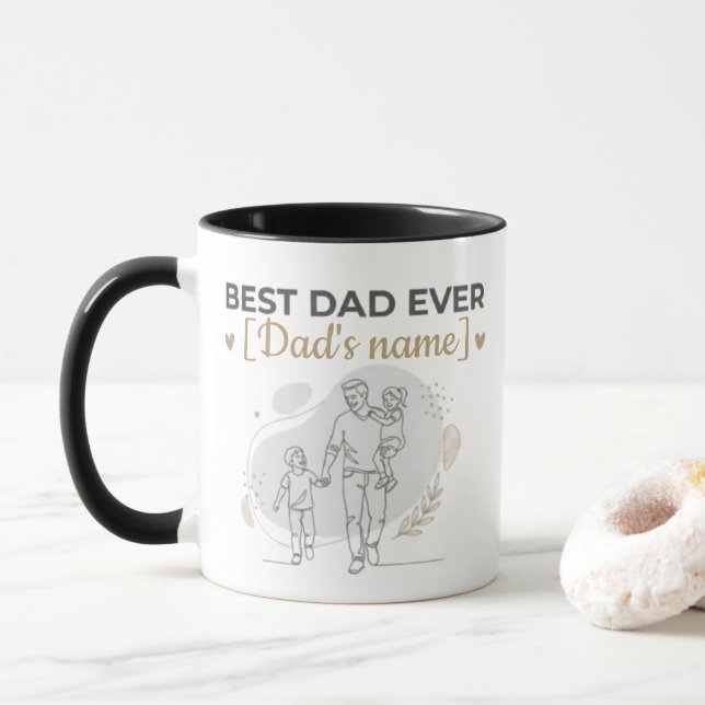 Caneca Personalizada Melhor Pai de Todos os Tempos (Com Donut)