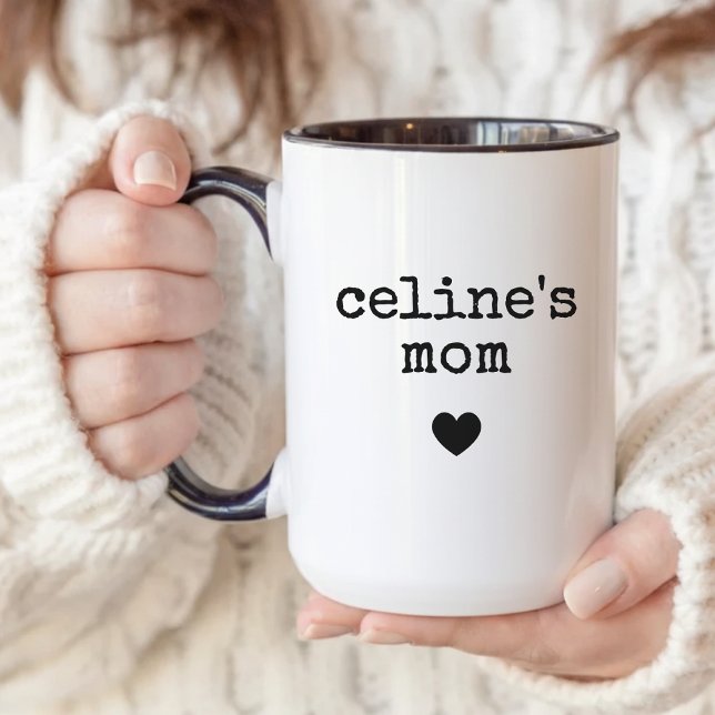 Caneca Personalizada Minimalista para Mamãe e Papa (Customizable Mug for Mother’s Day, Personalized Father’s Day Gift Cup, Custom mom and dad mug gift,)