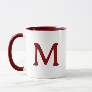 Caneca Personalizada Monograma Moderno Marrom Bran