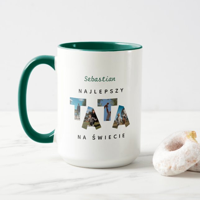 Caneca Personalizada NAJLEPSZY TATA NA ŚWIECIE (Com Donut)
