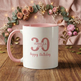 Caneca Personalizada Nome Aniversário 30 Anos Mulh