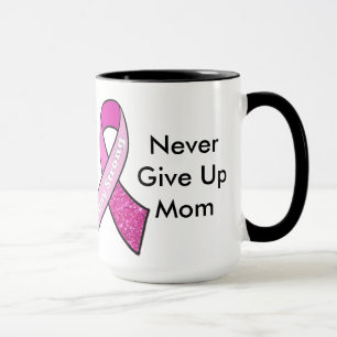 Caneca Personalizada "Nunca Desista" Câncer de Mam