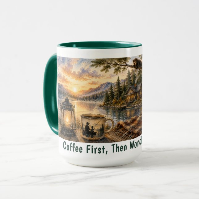 Caneca Personalizada para Amantes de Café (Frente Esquerda)