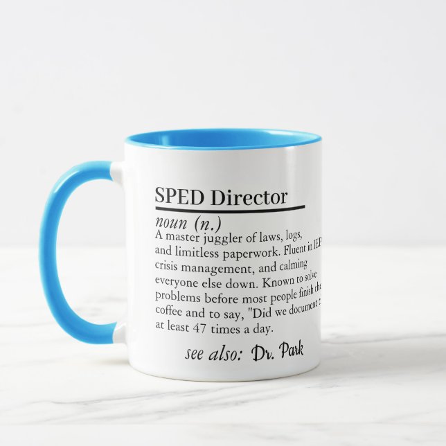Caneca Personalizada para Diretor de SPED com Nome (Esquerda)
