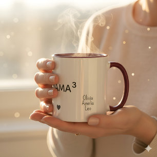 Caneca Personalizada para Mãe com os Nomes dos Fil