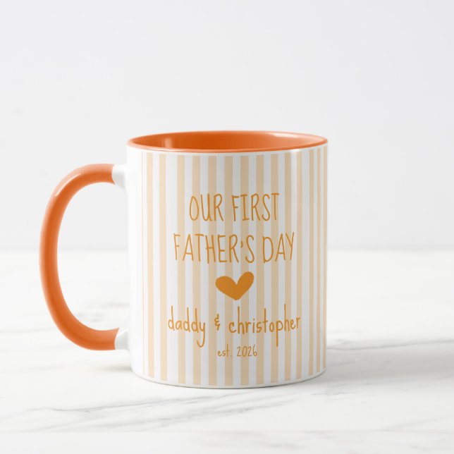 Caneca Personalizada Para O Primeiro Dia Dos Pais  (Esquerda)