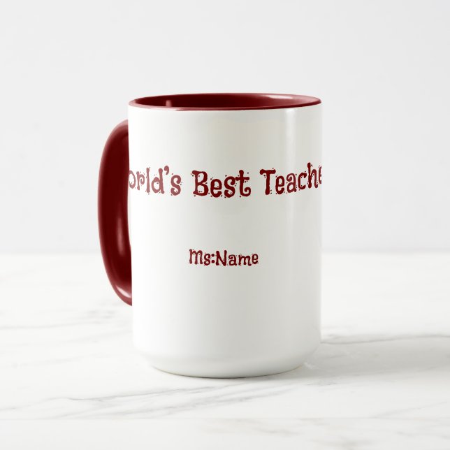 Caneca Personalizada para Professores  (Frente Esquerda)
