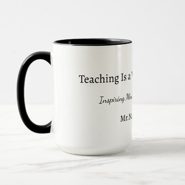 Caneca Personalizada para Professores (Esquerda)