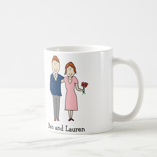 Caneca personalizada pares dos desenhos animados (Direita)
