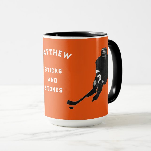 Caneca Personalizada Presente para Jogador de Hóqu (Frente Esquerda)