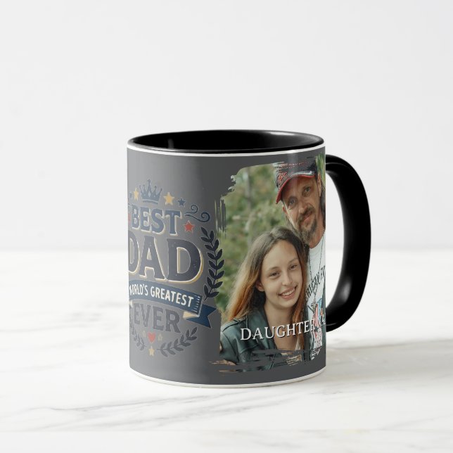 CANECA PERSONALIZADA RETRÔ MELHOR PAI DO MUNDO (Frente Esquerda)