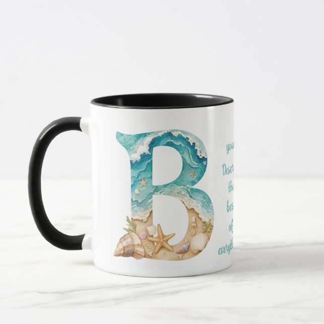 Caneca Personalizada Turquesa Praia (Esquerda)