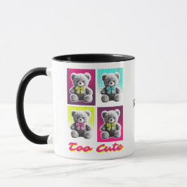 Caneca Personalizada Urso Bonito Também | Nome Per