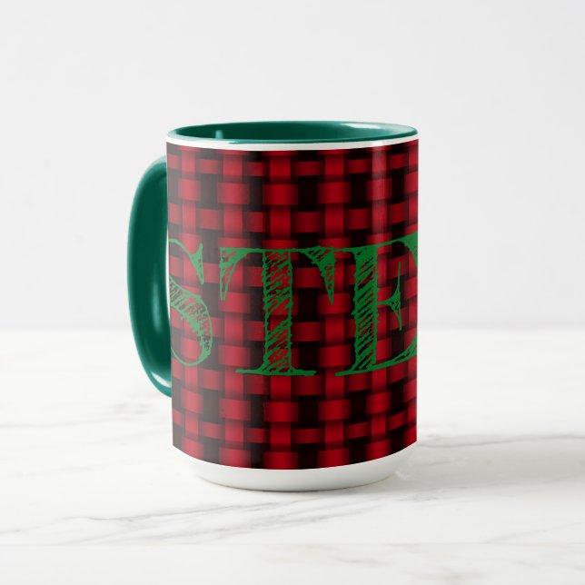 Caneca Personalizada Verde, Vermelha e Preta Combo (Frente Esquerda)