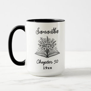 Caneca Personalizado Aniversário de 50 anos Nome - Capítu
