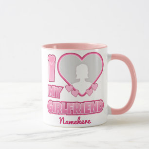 Caneca Personalizado Eu Amo Meu Namorada - Adicionar Foto