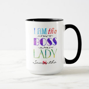 Caneca Personalizado eu sou a senhora Tipografia do chefe