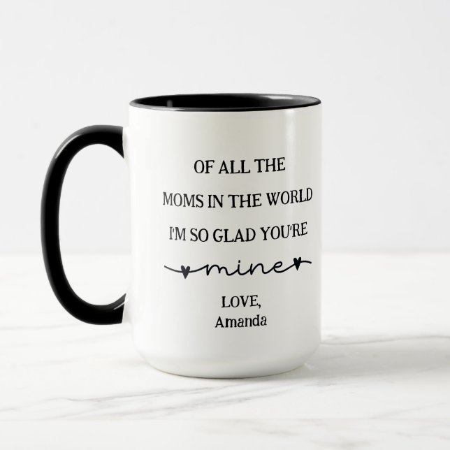 Caneca Personalizado Feliz Dia das Mães Minha (Esquerda)