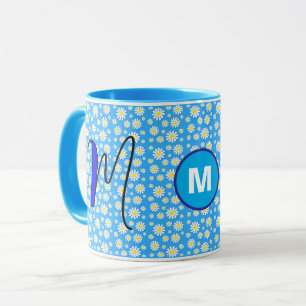 Caneca Personalizado Inicial de Margarida Monogramada Caf