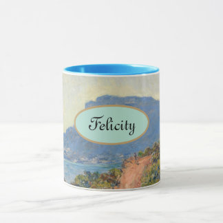 Caneca Personalizado "Seu Nome" Claude Monet Mountain