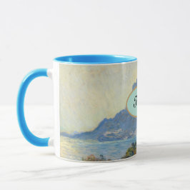 Caneca Personalizado "Seu Nome" Claude Monet Mountain