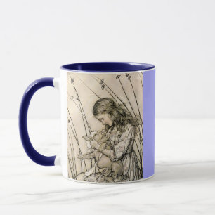 Caneca Personalizado Seu Nome Vintage Alice no País das M