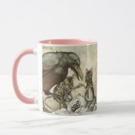 Caneca Personalizado Seu Nome Vintage Crow Mice Rackham