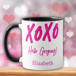 Caneca Personalizado XOXO Olá Lindíssimo Dia dos Namorado