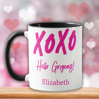 Caneca Personalizado XOXO Olá Lindíssimo Dia dos Namorado