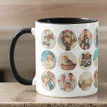 Caneca Personalizar 24 Fotos, Família Moderna e Memórias<br><div class="desc">Adicione fotos personalizadas de cão,  gato ou pássaro,  família e amigos com quadro simples</div>