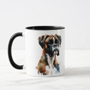 Caneca Personalizar Cinto de Aquarela do Boxer