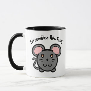Caneca PERSONALIZAR Cinza Bonita Mousie