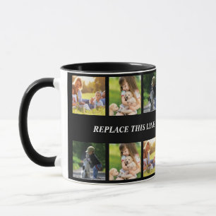 Caneca Personalizar colagem e texto de fotos