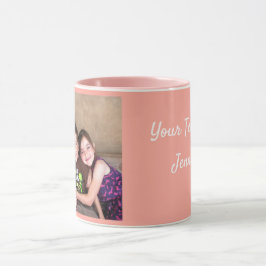 Caneca Personalizar cor-de-rosa MODELO DE FOTO Dotado Cof