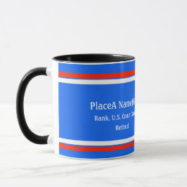 Caneca Personalizar emblema da Defesa da Guarda Costeira 