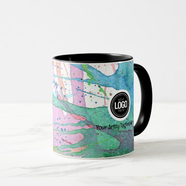 Caneca Personalizar empresa | Abastecimento de arte (Frente Esquerda)