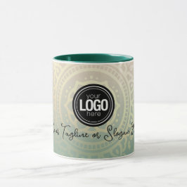 Caneca Personalizar logotipo de empresa | Ioga Verde Eleg