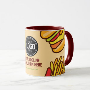 Caneca Personalizar logotipo de empresa   Tema Hotdog do 